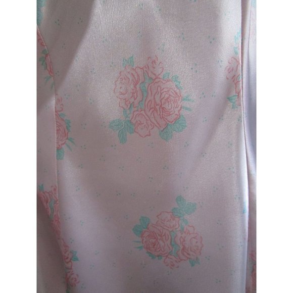 Vintage TJW by Mervyns Chemise Baby Doll Pink Rose Wide Strap Ladies M GUC - Picture 8 of 12